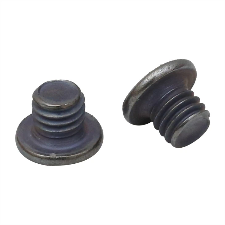 Small flat head anodized phillips screw