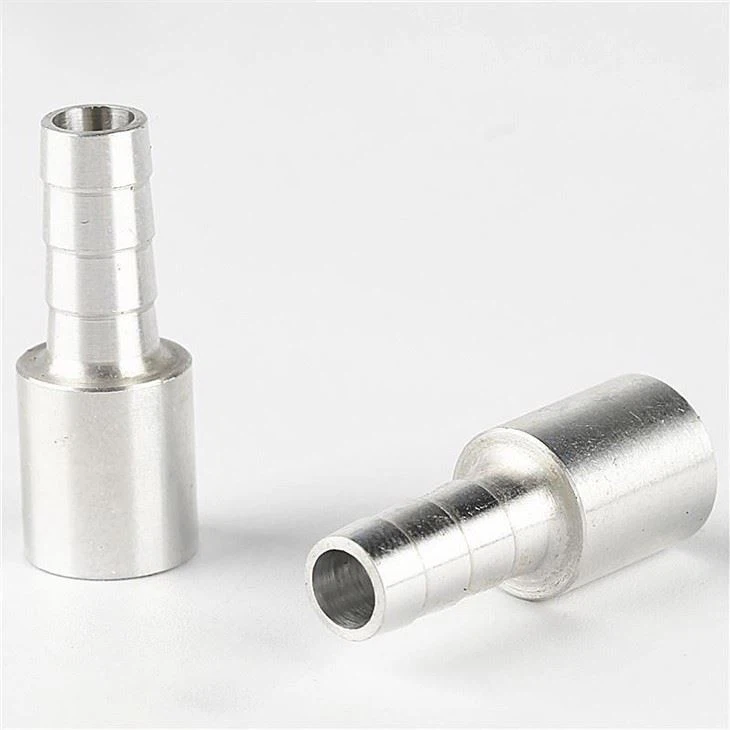 Bagian aluminium anodized perak mesin CNC